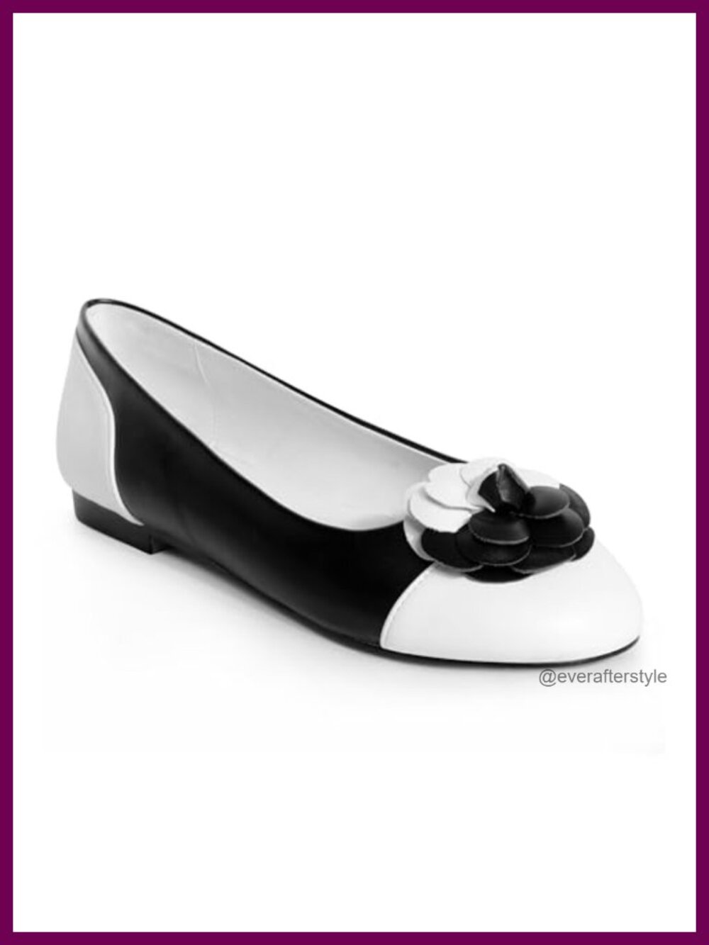 Ballet Flats with Flower Front Slip-On Round Toe Comfortable Casual Shoes